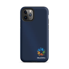 Minimal Oklahoma Logo - Tough iPhone Case (Navy)