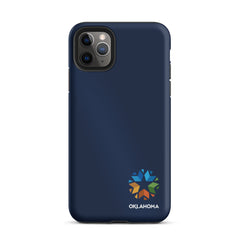 Minimal Oklahoma Logo - Tough iPhone Case (Navy)