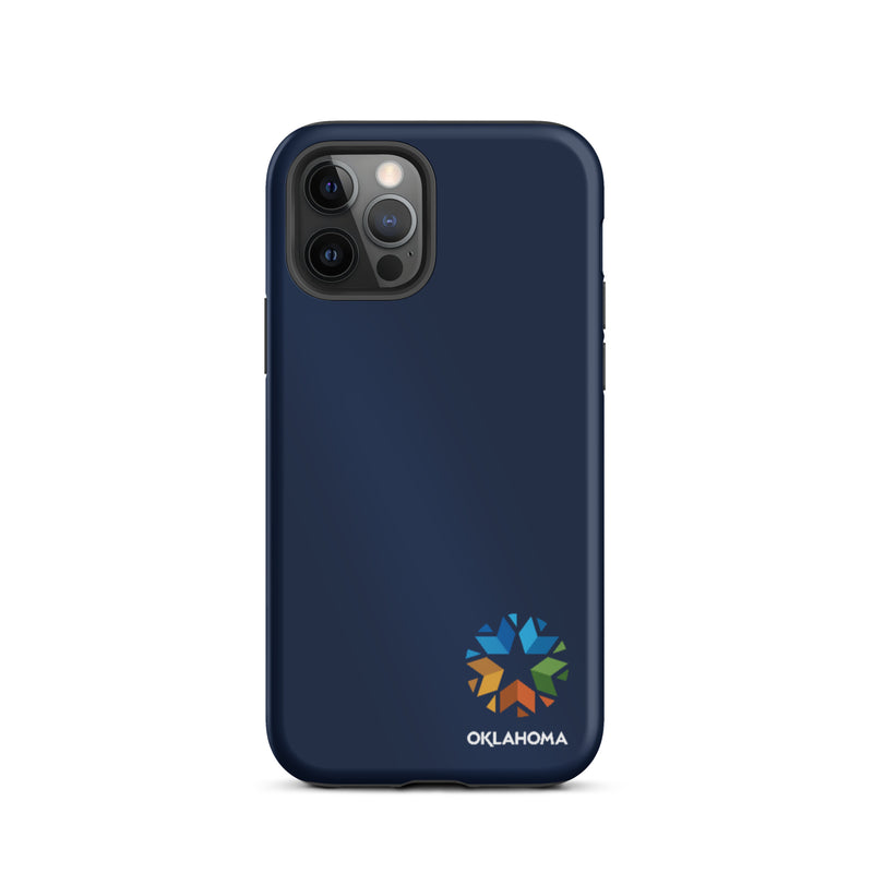 Minimal Oklahoma Logo - Tough iPhone Case (Navy)