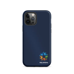 Minimal Oklahoma Logo - Tough iPhone Case (Navy)