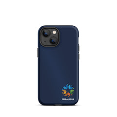 Minimal Oklahoma Logo - Tough iPhone Case (Navy)