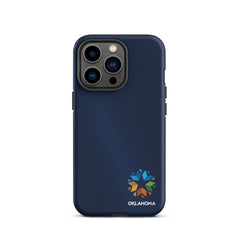 Minimal Oklahoma Logo - Tough iPhone Case (Navy)