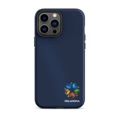 Minimal Oklahoma Logo - Tough iPhone Case (Navy)