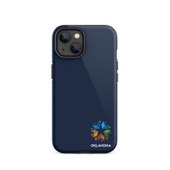 Minimal Oklahoma Logo - Tough iPhone Case (Navy)
