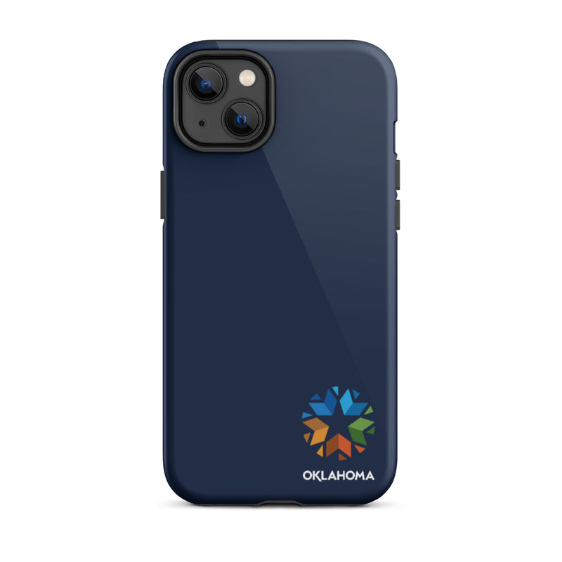 Minimal Oklahoma Logo - Tough iPhone Case (Navy)