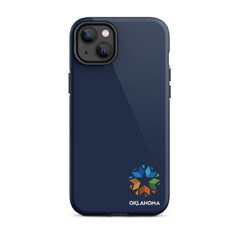 Minimal Oklahoma Logo - Tough iPhone Case (Navy)
