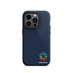 Minimal Oklahoma Logo - Tough iPhone Case (Navy)