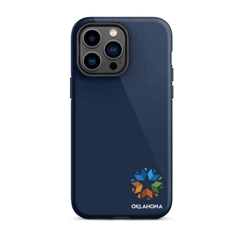 Minimal Oklahoma Logo - Tough iPhone Case (Navy)