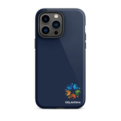 Minimal Oklahoma Logo - Tough iPhone Case (Navy)