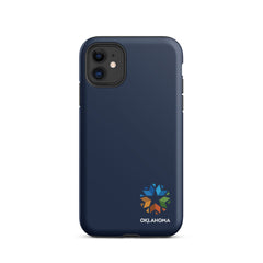 Minimal Oklahoma Logo - Tough iPhone Case (Navy)