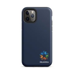 Minimal Oklahoma Logo - Tough iPhone Case (Navy)