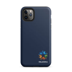 Minimal Oklahoma Logo - Tough iPhone Case (Navy)