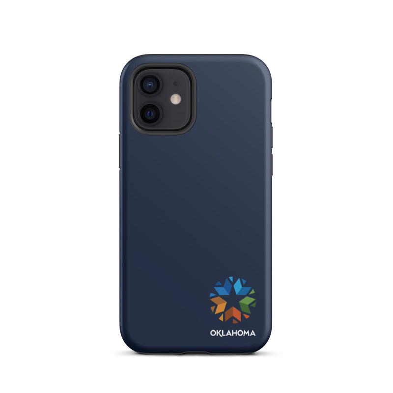 Minimal Oklahoma Logo - Tough iPhone Case (Navy)