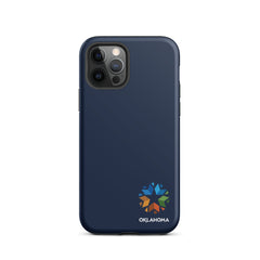 Minimal Oklahoma Logo - Tough iPhone Case (Navy)