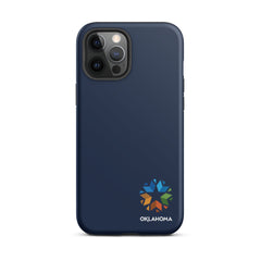 Minimal Oklahoma Logo - Tough iPhone Case (Navy)