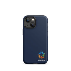 Minimal Oklahoma Logo - Tough iPhone Case (Navy)