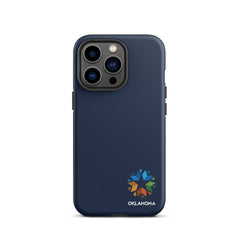 Minimal Oklahoma Logo - Tough iPhone Case (Navy)