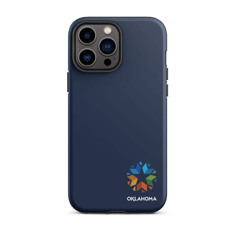 Minimal Oklahoma Logo - Tough iPhone Case (Navy)