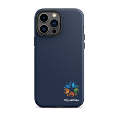 Minimal Oklahoma Logo - Tough iPhone Case (Navy)