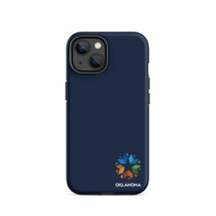 Minimal Oklahoma Logo - Tough iPhone Case (Navy)
