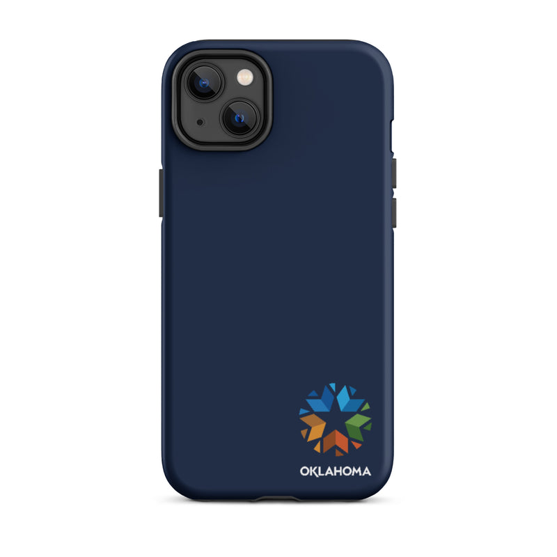 Minimal Oklahoma Logo - Tough iPhone Case (Navy)