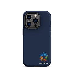 Minimal Oklahoma Logo - Tough iPhone Case (Navy)