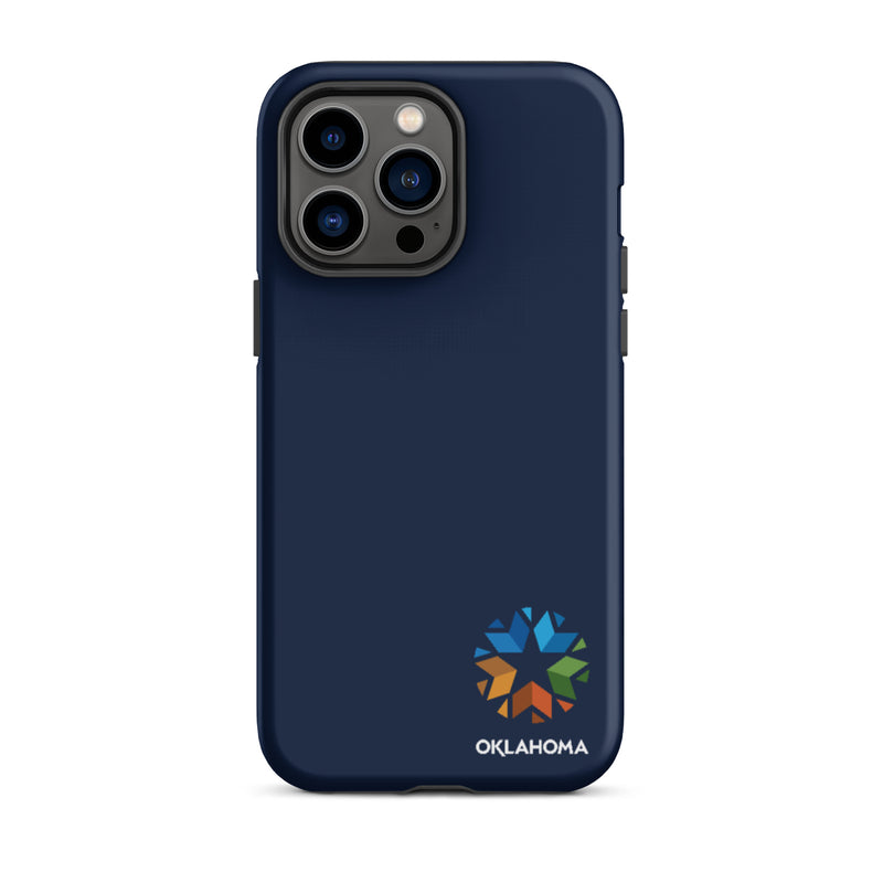 Minimal Oklahoma Logo - Tough iPhone Case (Navy)