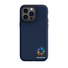 Minimal Oklahoma Logo - Tough iPhone Case (Navy)