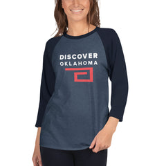 Discover Oklahoma 3/4 Sleeve Raglan Shirt