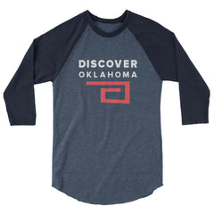 Discover Oklahoma 3/4 Sleeve Raglan Shirt