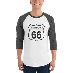 Route 66 Oklahoma - 3/4 Sleeve Raglan Shirt