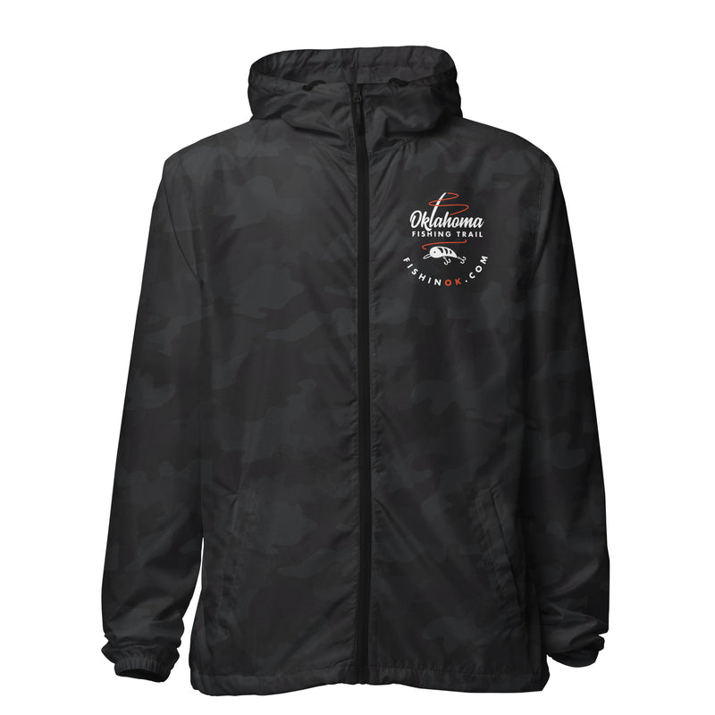 Oklahoma Fishing Trail Lightweight Zip Up Windbreaker