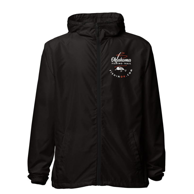 Oklahoma Fishing Trail Lightweight Zip Up Windbreaker