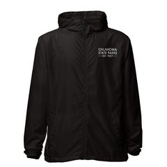 Oklahoma State Parks Lightweight Zip Up Windbreaker in Black