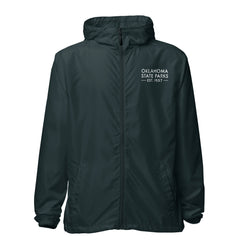 Oklahoma State Parks Lightweight Zip Up Windbreaker in Black