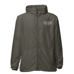 Oklahoma State Parks Lightweight Zip Up Windbreaker in Black