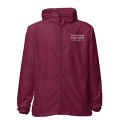Oklahoma State Parks Lightweight Zip Up Windbreaker in Black