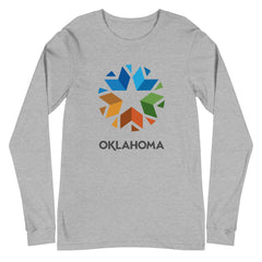 Oklahoma Logo Adult Long Sleeve T-Shirt in Black Heather