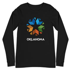 Oklahoma Logo Adult Long Sleeve T-Shirt in Black Heather