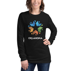 Oklahoma Logo Adult Long Sleeve T-Shirt in Black Heather