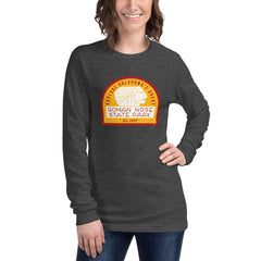 Roman Nose State Park Adult Unisex Long Sleeve T-Shirt in Black