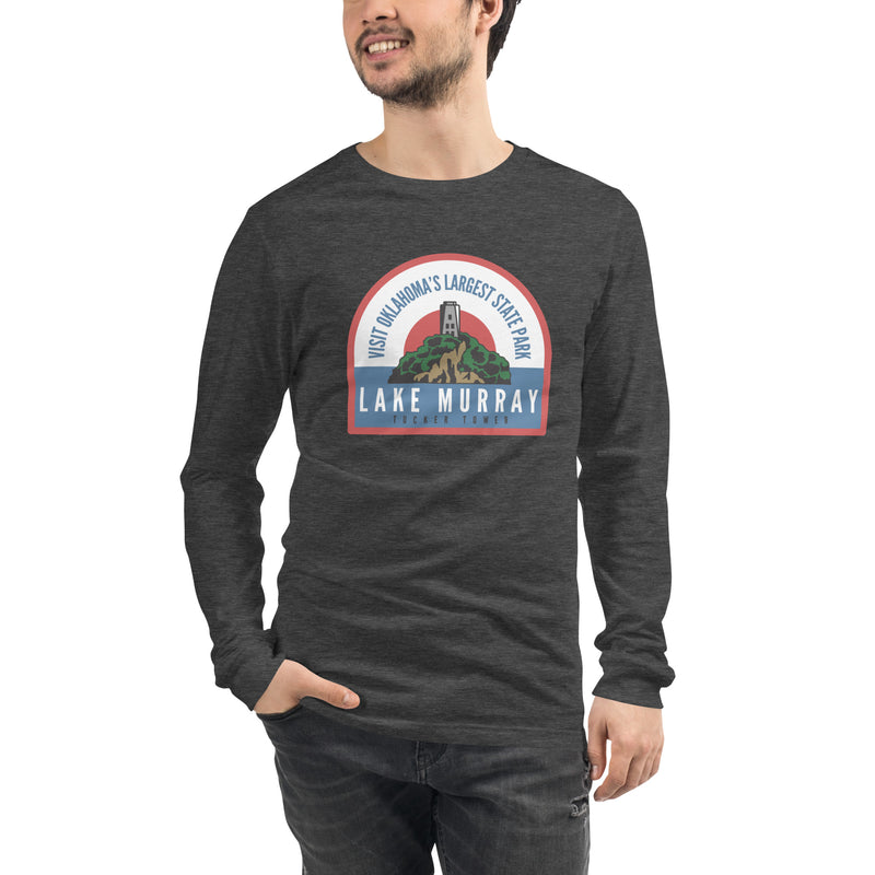 Lake Murray State Park Adult Unisex Long Sleeve T-Shirt in Black Heather