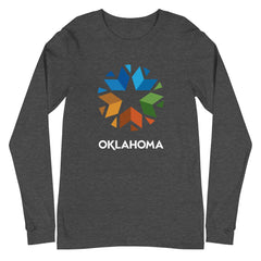 Oklahoma Logo Adult Long Sleeve T-Shirt in Black Heather