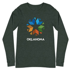 Oklahoma Logo Adult Long Sleeve T-Shirt in Black Heather