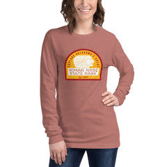 Roman Nose State Park Adult Unisex Long Sleeve T-Shirt in Black