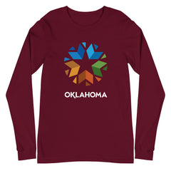 Oklahoma Logo Adult Long Sleeve T-Shirt in Black Heather