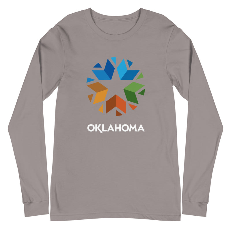 Oklahoma Logo Adult Long Sleeve T-Shirt in Black Heather