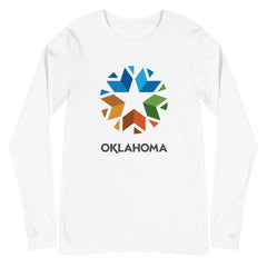 Oklahoma Logo Adult Long Sleeve T-Shirt in Black Heather