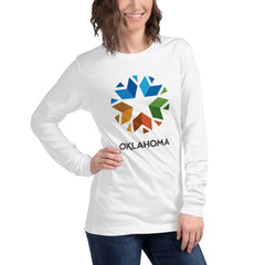 Oklahoma Logo Adult Long Sleeve T-Shirt in Black Heather