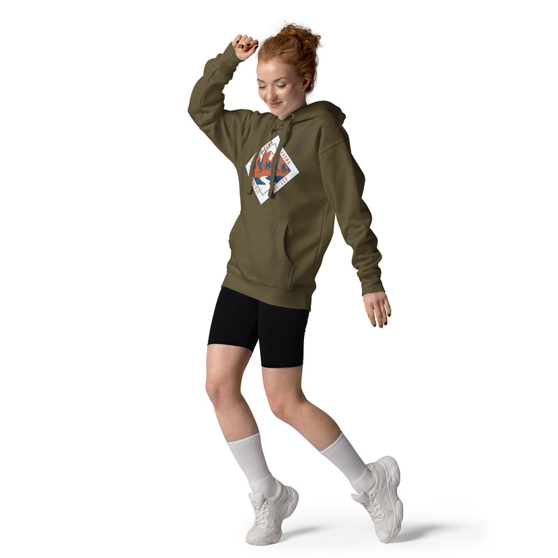 Oklahoma State Parks Vintage Logo Hoodie in Forest Green